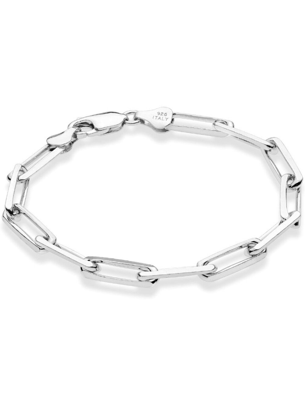 925 Sterling Silver Paperclip Bracelet for Women & Men - Stylish & Durable